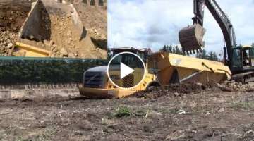 Digging Out The Stuck Volvo A30E Dumper
