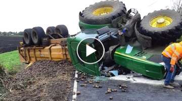 Extreme Idiots Tractor Driving Skills In Mud Compilation