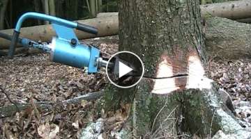Hydraulic felling wedge - indispensable for timber harvesting/ demo...