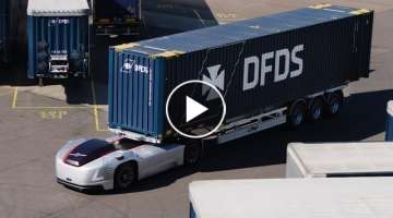 Volvo Trucks - Running footage of autonomous vehicle Vera on public roads and in a port terminal