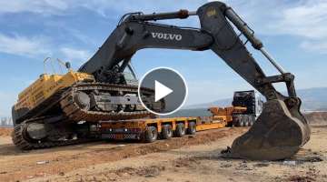 Loading & Transporting The Volvo EC700C Excavator In The New Working Area-Fasoulas Heavy Transpor...