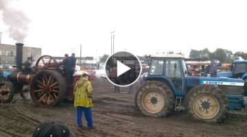 STEAM ENGINE VS COUNTY 1884 TRACTOR TUG OF WAR !