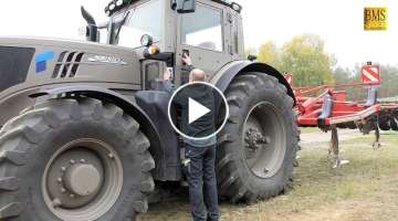 Armored John Deere 6215R tractor.