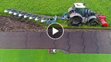 Ploughing Cover Crop | Fendt 724 vario on Tracks | Lemken Diamant 11 7 furrow plow