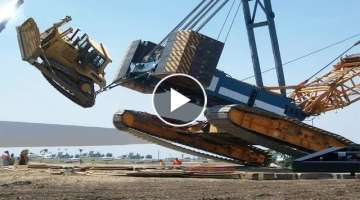 10 Dangerous Idiots Heavy Bulldozer, Crane, Excavator Skills - Heavy Equipment Machines Working