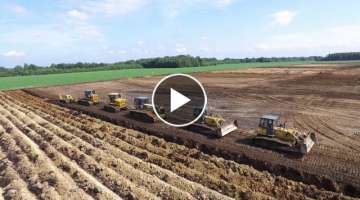 Tiefpflügen EXTREM deep plowing Dozer 5 Raupen ziehen 2,40m TIEF! Komatsu ploughing Awesome HD