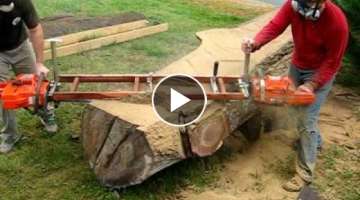 Slabcutting tree trunk for handcrafted furniture