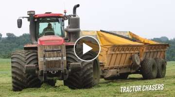Huge Pea Harvesting Machines and Case IH Steiger 420 on LSW Tires