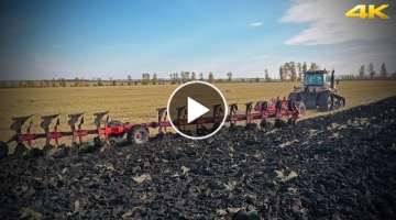 Big tractor - big plow: caterpillar CAT Challenger MT845B and 12-furrow reversible plow